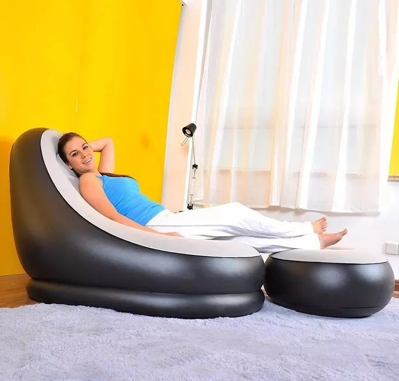 Sillon Inflable Portatil Con Reposapies®